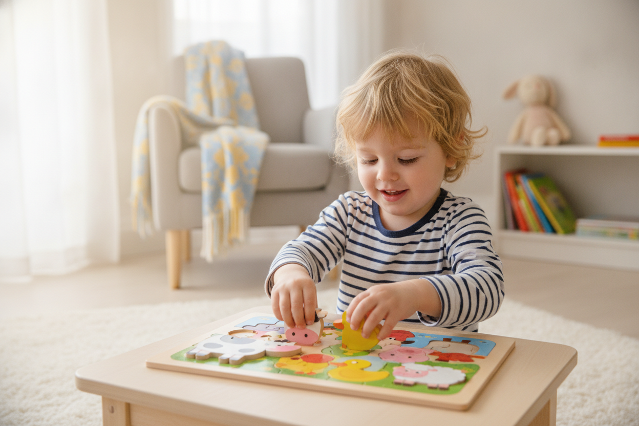 Puslespil til 3-årige: Udvikling, leg og læring i ét